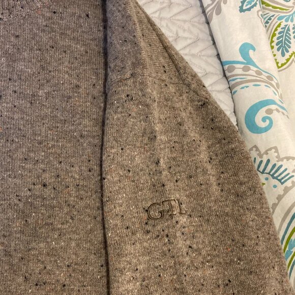 Johnnie-O  Heathered Oat Cashmere Quarter-Zip Sweater , size XL– New / Curated - Picture 13 of 13